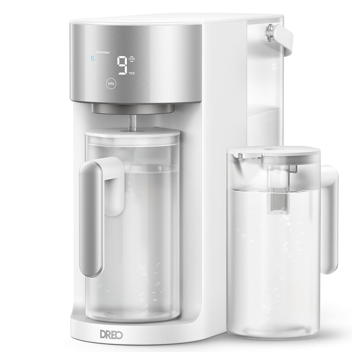 DREO Reverse Osmosis Water Filter Countertop RO Filtration System 3 1 Pure to Drain TDS Filter Life 2