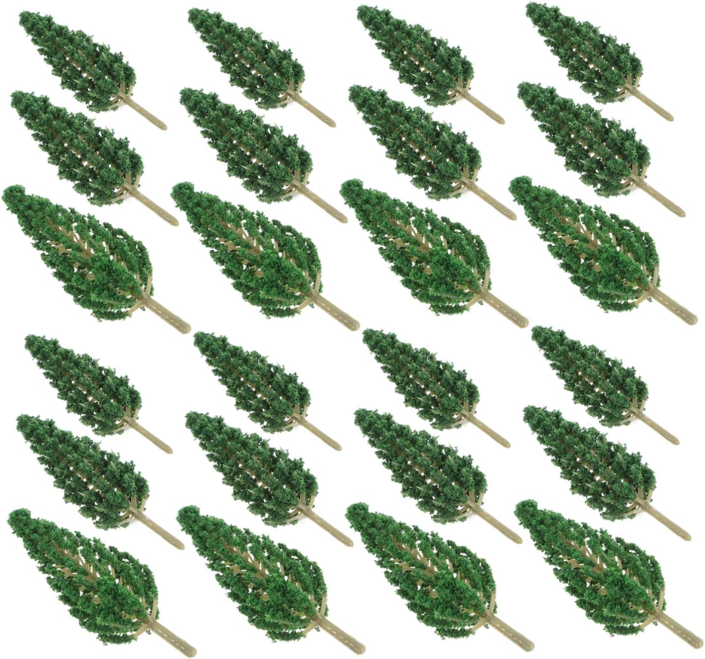 24pcs Miniature Tree Models for Architectural Landscape Crafts