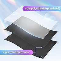 Vista 5 de Annhua Baberos dentales negros desechables impermeables para pacientes de 13 x 18 pulgadas, toalla Polyback de 3 capas de papel de tatuaje