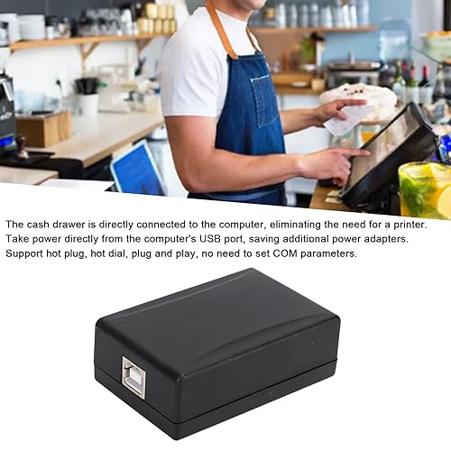 Miniatura 2 de Dioche Controlador de cajón de efectivo, alimentado por USB, Plug and Play, conexión múltiple, material ABS para control de cajones de efectivo