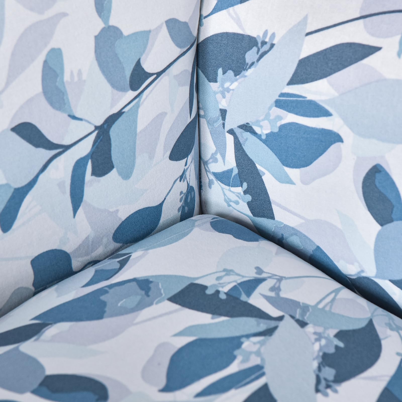OKYUK Banquet Armchair Slipcovers Printed Chair Slipcovers with Arms 1-Piece Stretch Chair Covers for Living Room Anti Slip Soft Armchair Slipcover Kids Pets Friendly Furniture Protector(Blue leaves) - Image 4