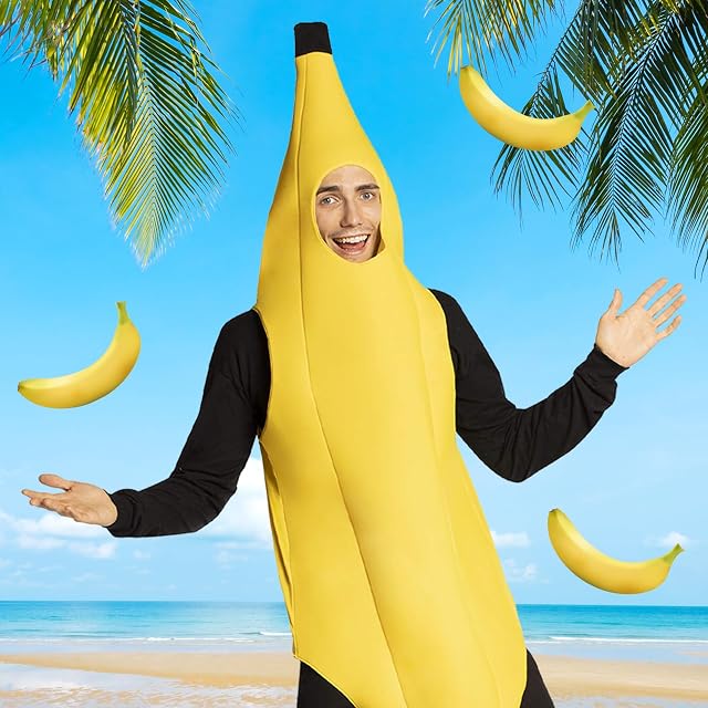 Foto 6 de 7 de Noaxylic Disfraz de Plátano, Traje de Plátano para Adultos Unisex
