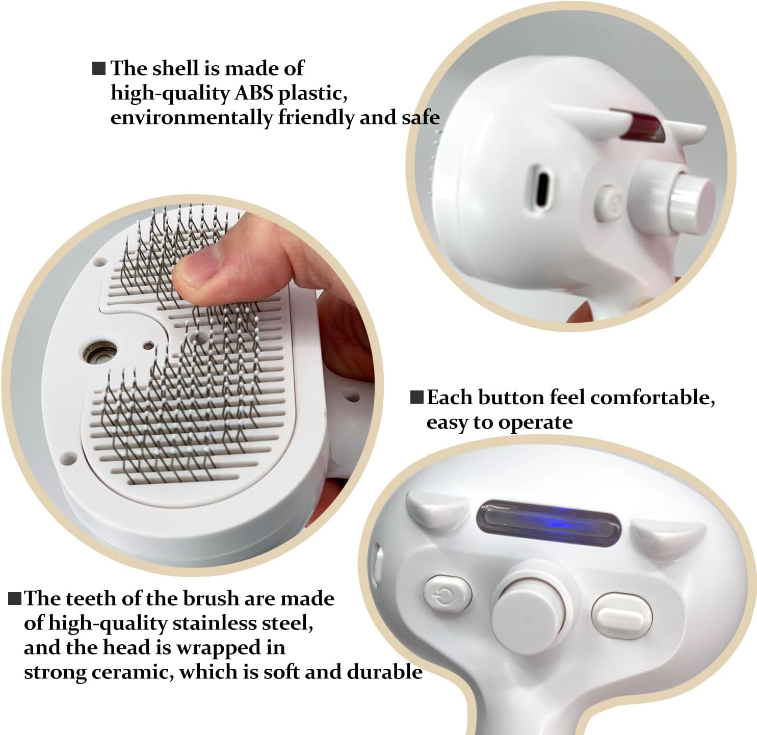 Cat Steam Brush, Self Cleaning 3 in 1 Dog Massage Steamy Cat Grooming Cleanser with Long Handle, Multifunctional Rechargeable Pet Grooming Brush, Pet Spray Hair Shedding Removal Comb 6 71f4TAY+UZL. AC SL1500