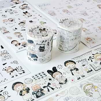 ⑦PETテープ　まとめて　マスキングテープ　海外　くま　女の子　花 海外PETテープ 切り売り 花の妖精 少女 女の子 人物 海外マステ