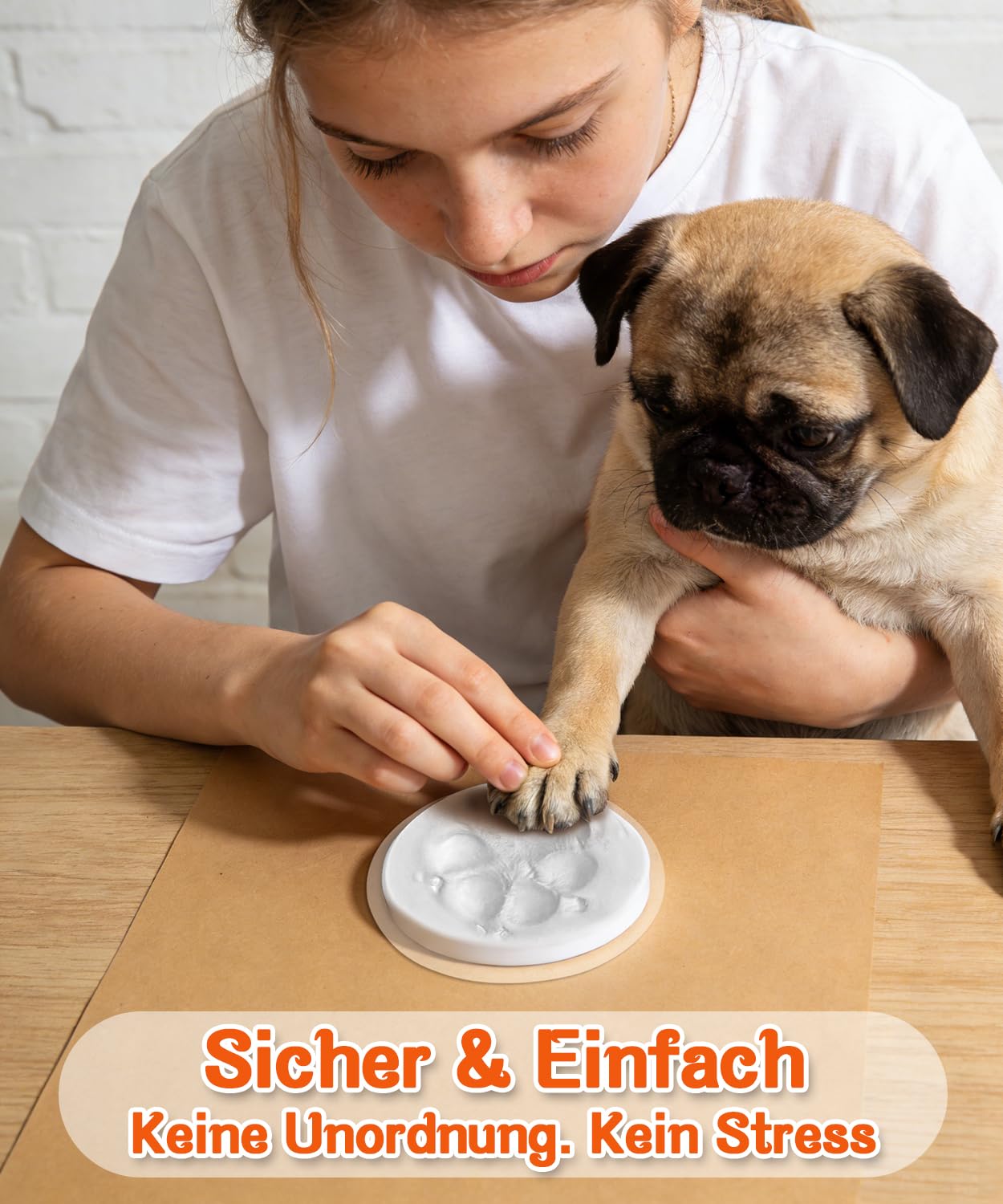 PewinGo Pfotenabdruck Set Hund oder Katze 3D – Ansicht 3