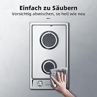 GASLAND GH30SF Beépíthető Gázfőzőlap 2 égővel Rozsdamentes Acél 30cm 8