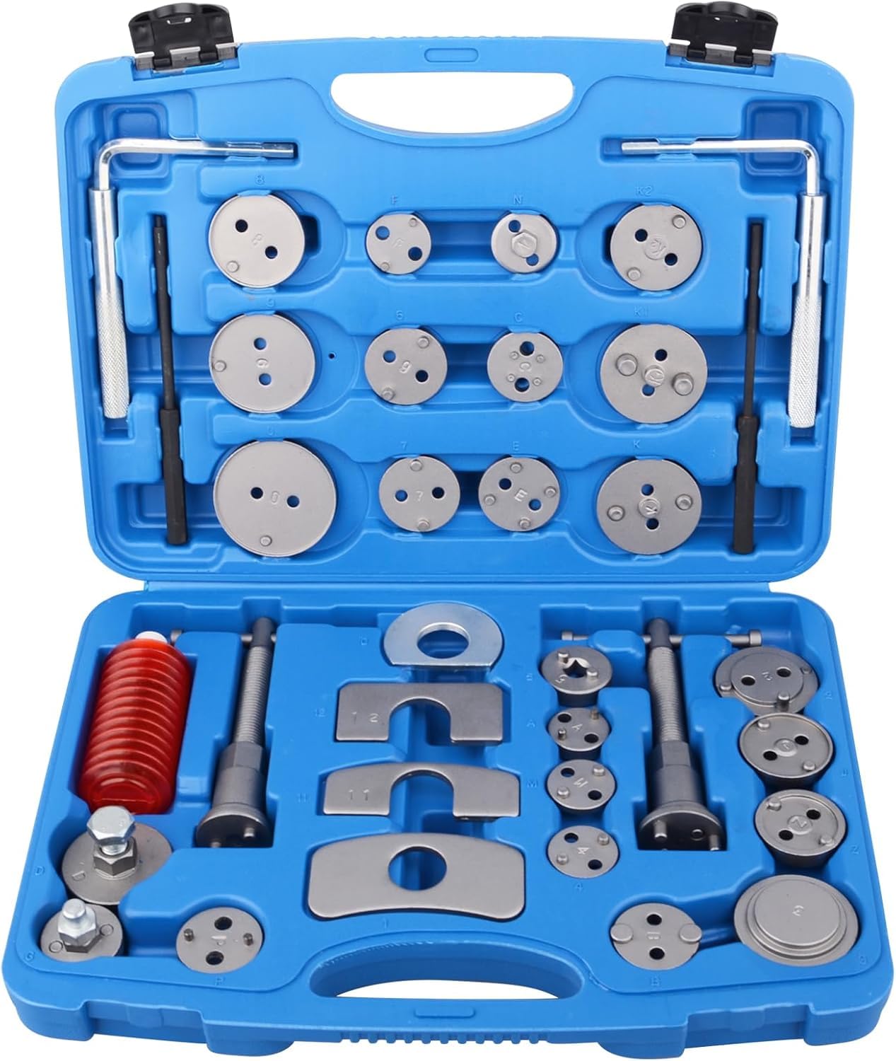 35 pcs Disc Brake Piston Caliper Compressor Rewind Tool Set and Wind Back Tool Kit for Brake Pad Replacement Reset, Compatible for Most American, European, Japanese Models-image-20