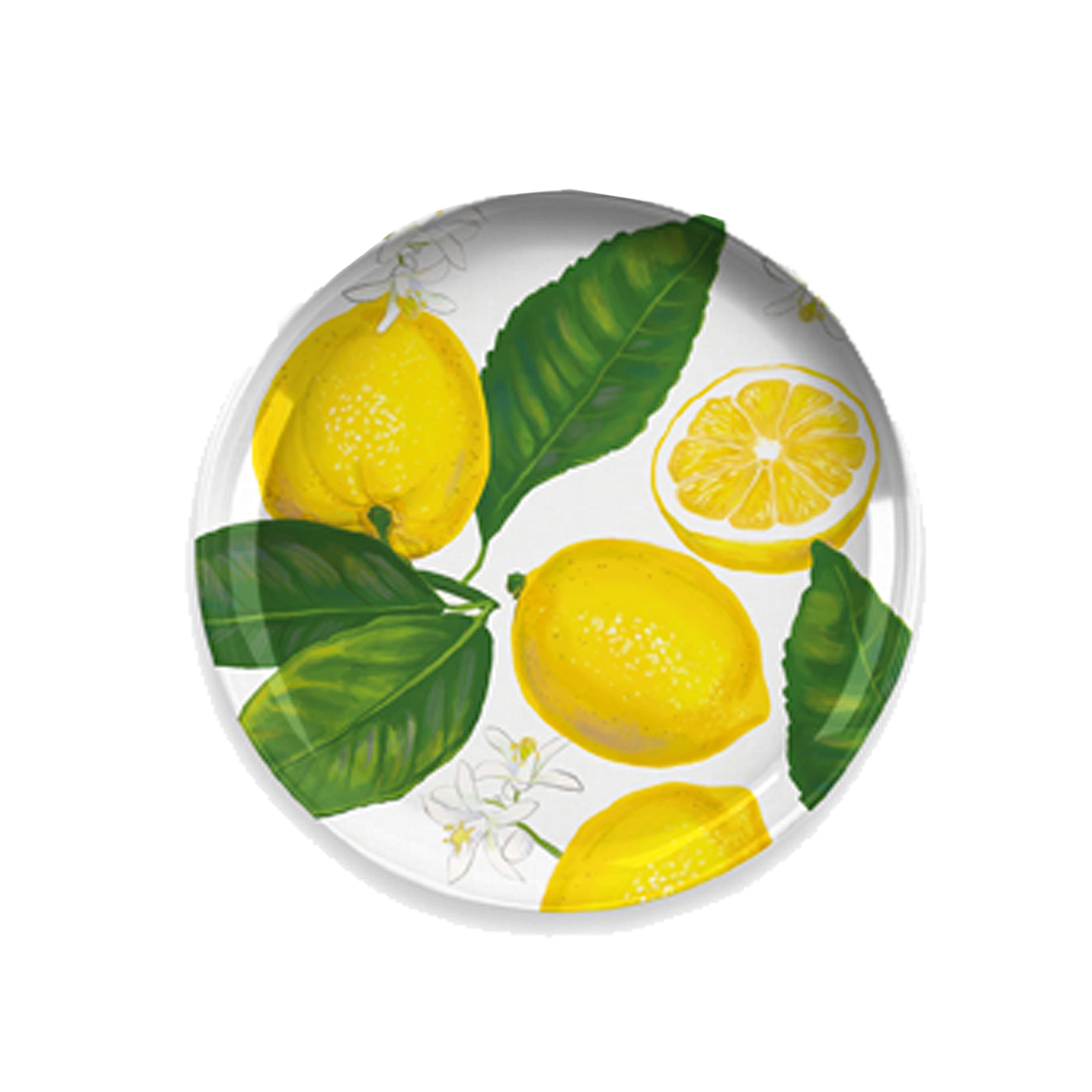 Auntie Morags Lemon Fresh Melamine/Plastic/BBQ/Outdoor Side/Salad Plates Set (1)
