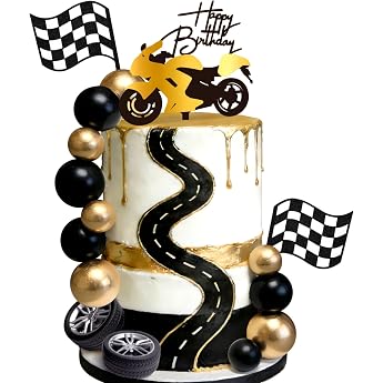 Motorcycle Cake Decoration Motorcycle Cake Decoration Black Motorcyclist Birthday for Dirt Bike Decoration