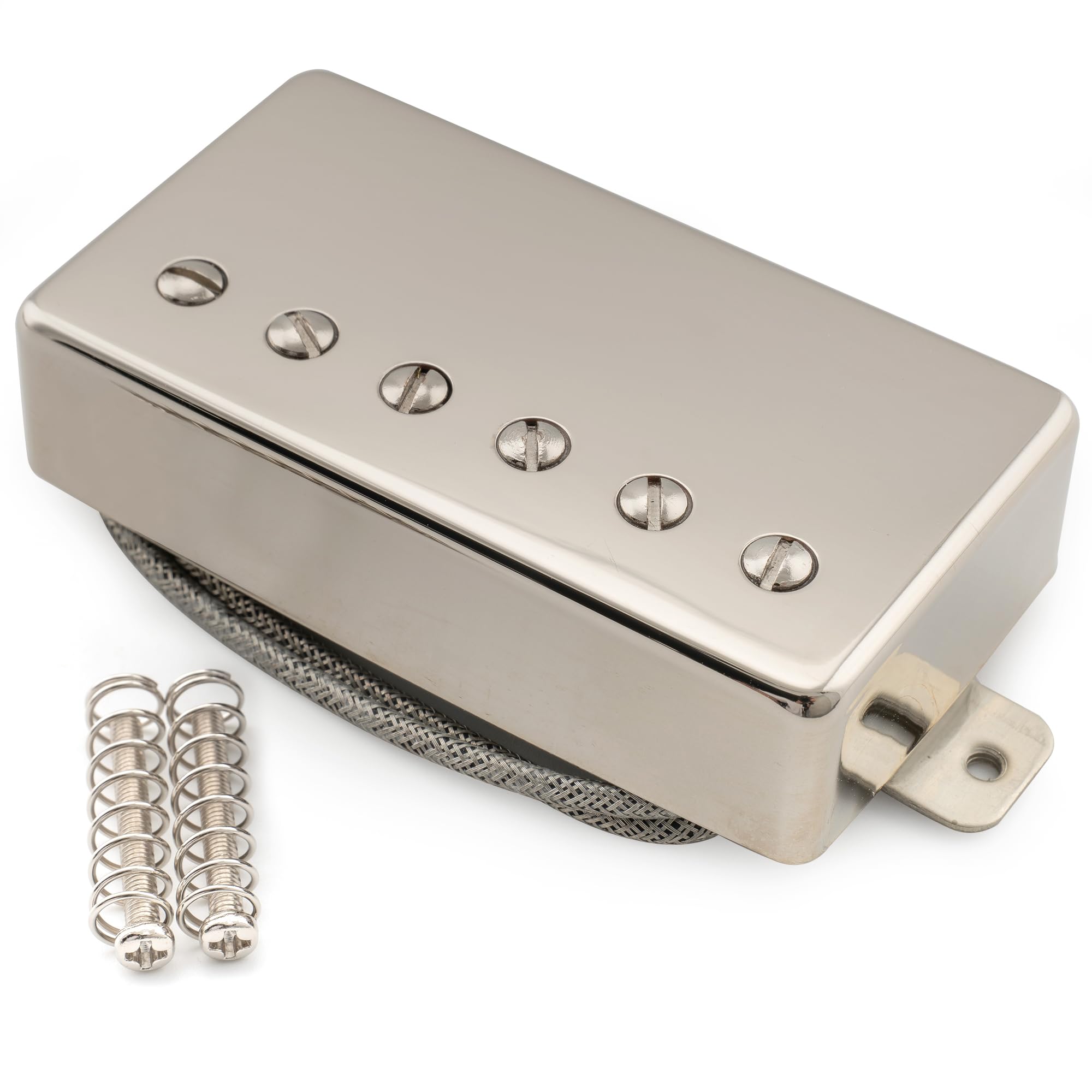 Musiclily Pro LP-CBLA Alnico 5 Pastillas Humbucker Cubierta Mástil 7,8K para Guitarra Eléctrica tipo LP, Nickel