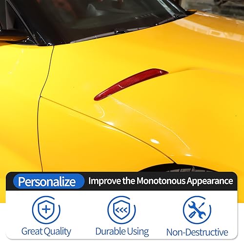 Miniatura 12 de Cubierta de fibra de carbono real para cubierta de ventilación de aire para Toyota Supra GR A90 A91 MK5 2019-2025, calcomanía de moldeo de Negro