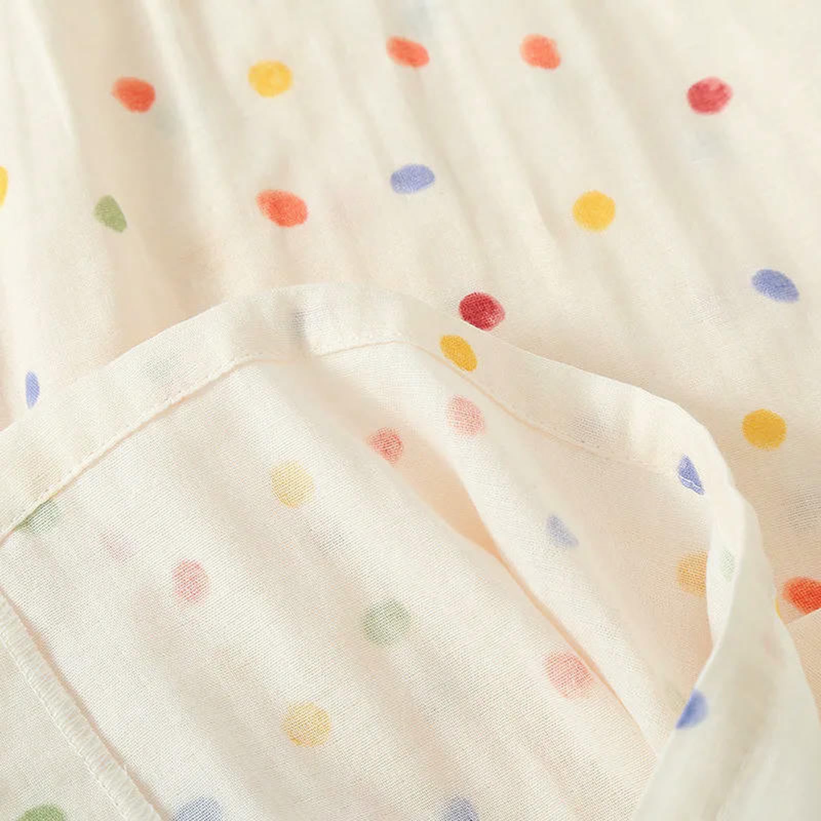 Pigiama Pantaloni Lunghi con Garza di Cotone per Il da Donna A Due Pezzi Set Sottili Abiti Casa Signore-01-l