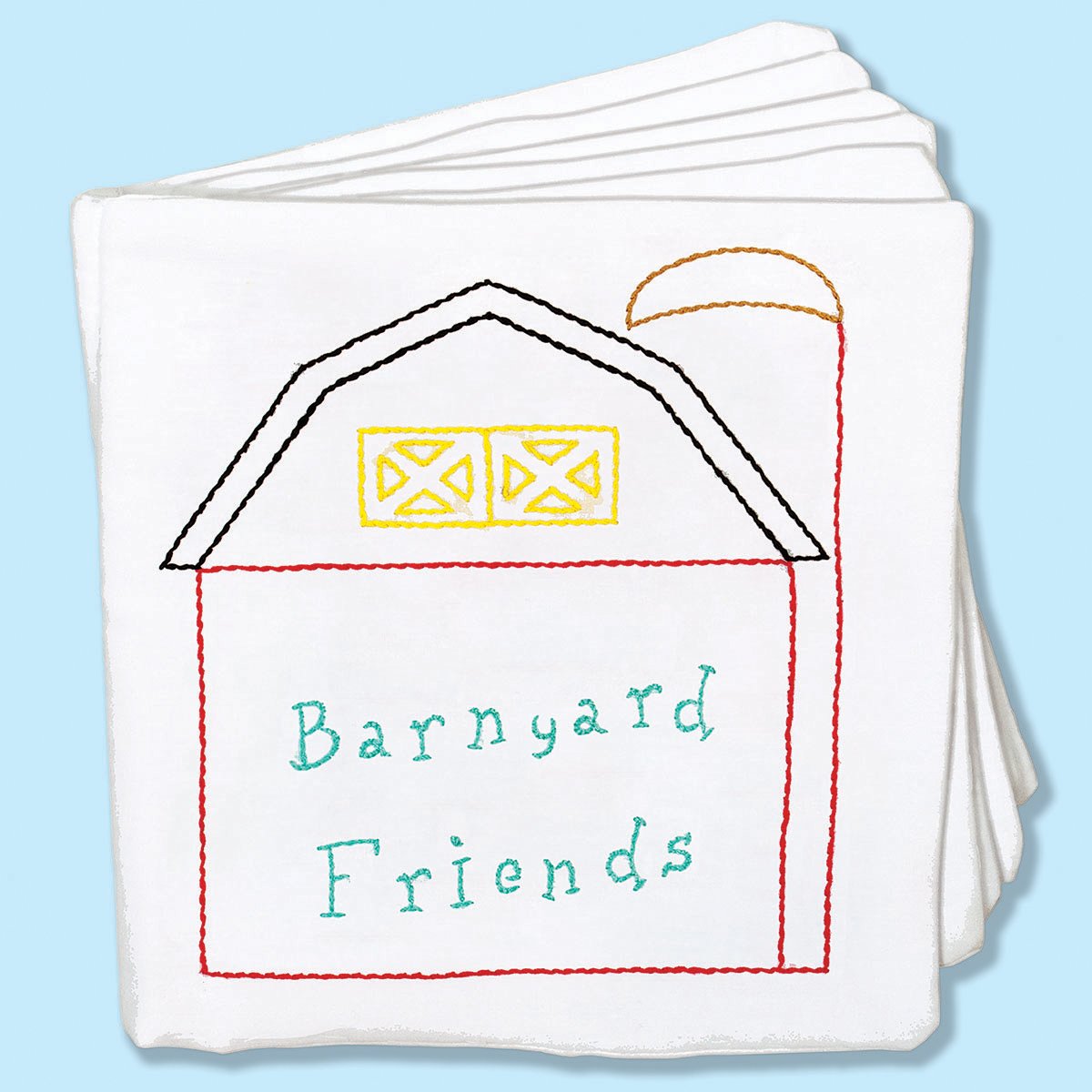 Jack Dempsey Stoffbuch-Seiten 'Barnyard Friends' – Baumwoll-Mischgewebe, 20,3x20,3 Cm, 12 Seiten