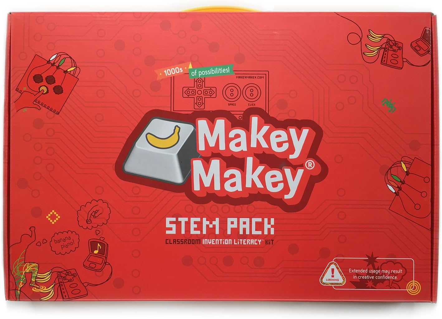 Makey Makey STEM Pack Classroom Invention Literacy Kit from JoyLabz - Hands-on Technology Learning Fun - Science Education - 1000s of Engineering and Computer Coding Activities - Ages 8 and Up