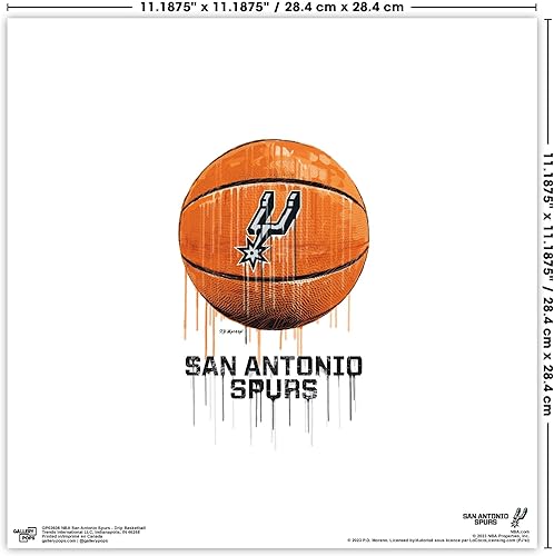 Miniatura 6 de Trends International Gallery Pops NBA San Antonio Spurs - Arte de pared de baloncesto por goteo, versión sin marco, 12 x 12 pulgadas