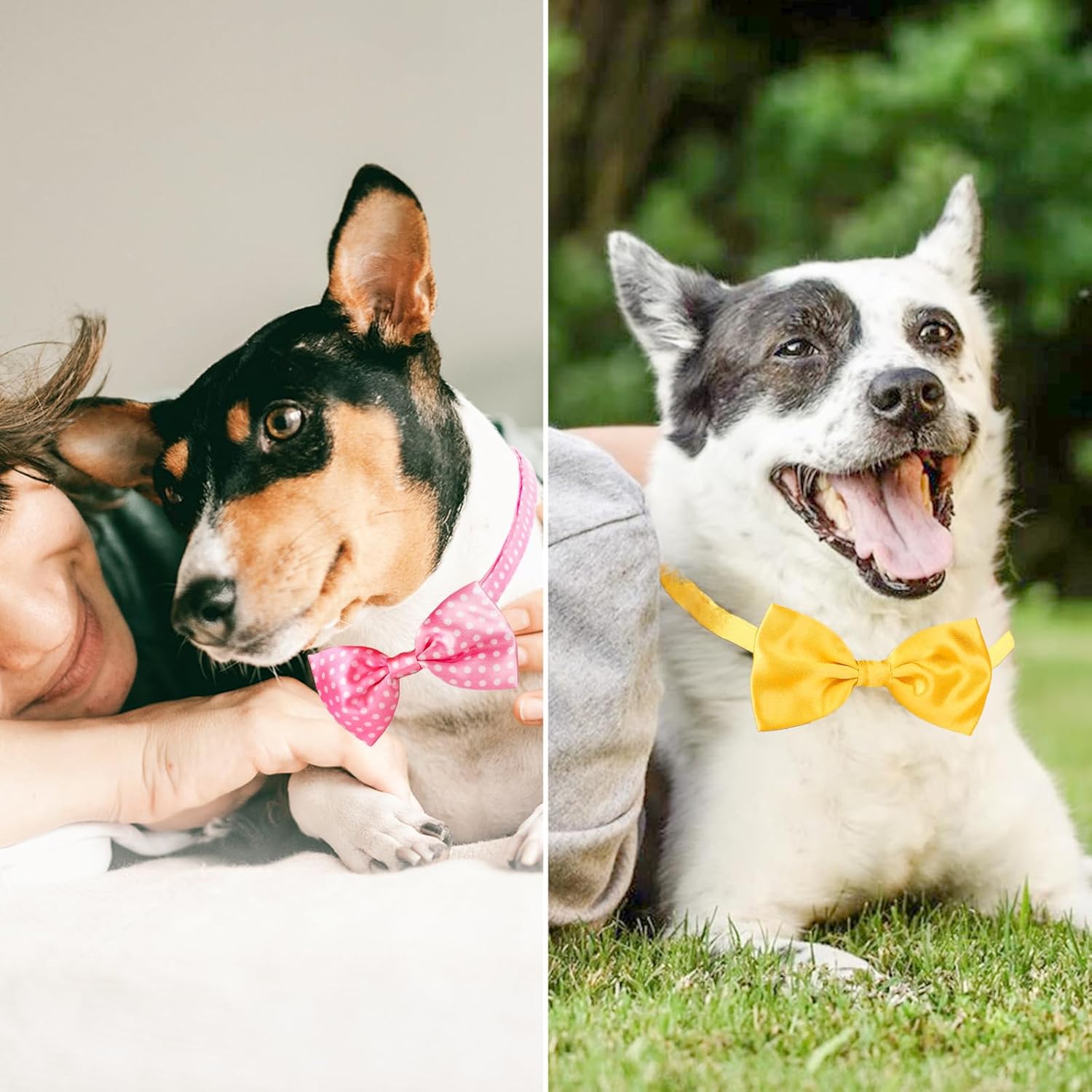 Segarty Bow Ties for Dogs, 80 Pack Dog Bowtie Collar, Adjustable Small Medium Pet Bowties Large Puppy Neck Bows Bulk Assorted Pets Grooming Accessories Birthday Wedding Party Holiday Festival