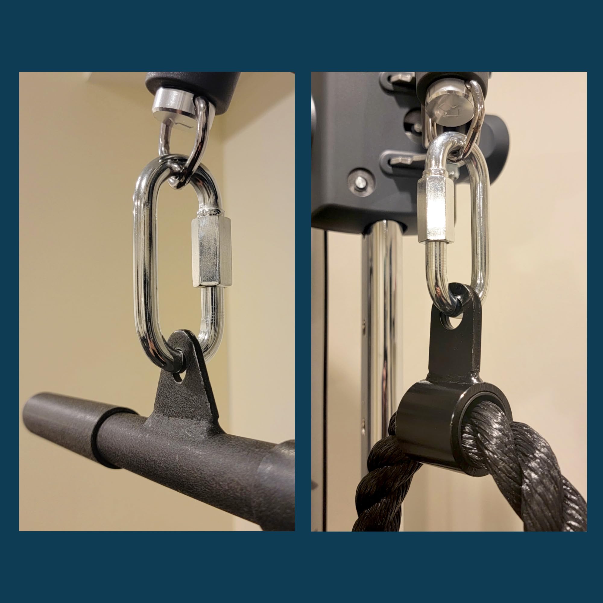 Screw Carabiner 304 Stainless Steel Quick Threaded Chain Links ...