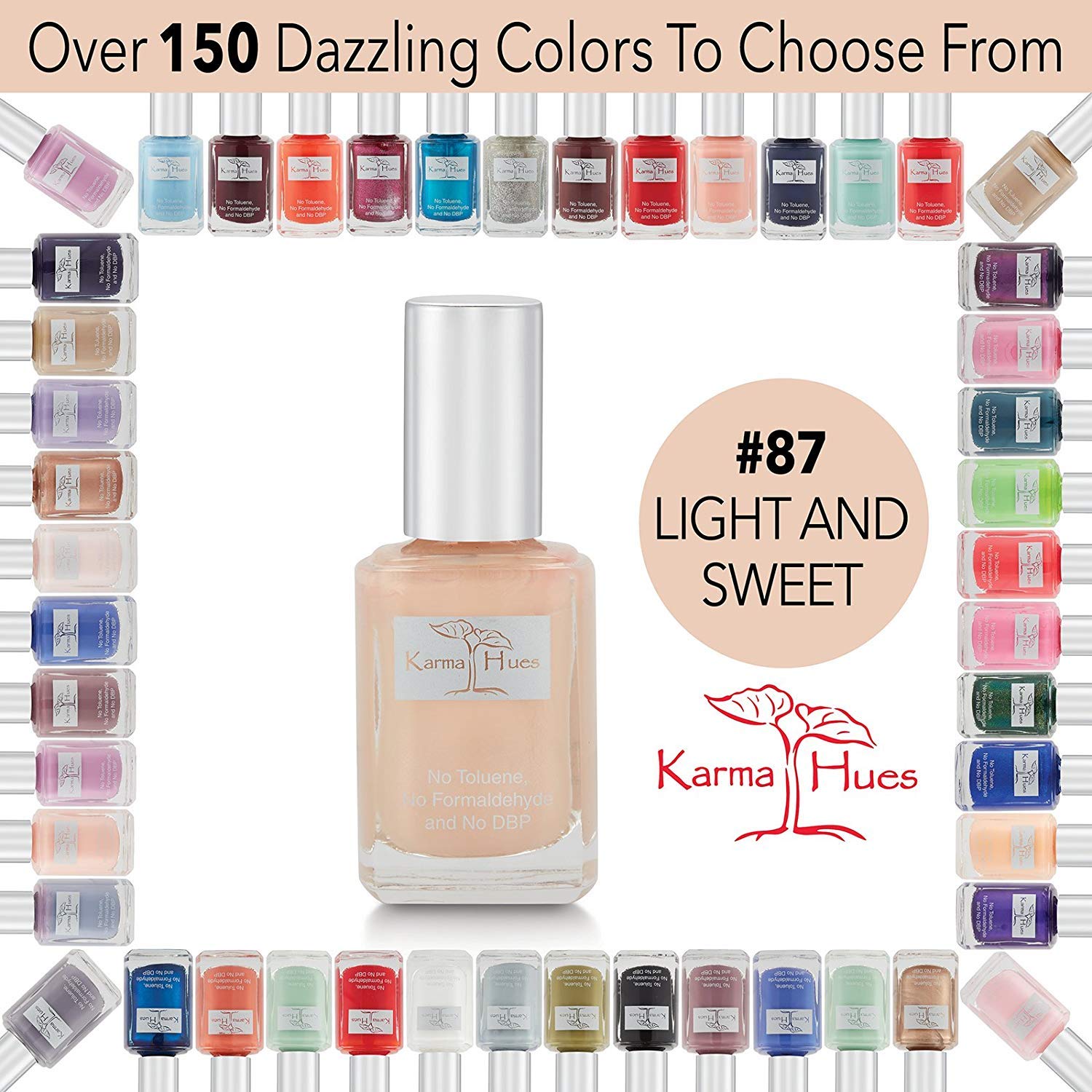 karma organic Natural Nail Polish-Non-Toxic Nail Art, Vegan and Cruelty-Free Nail Paint (LIGHT AND SWEET)