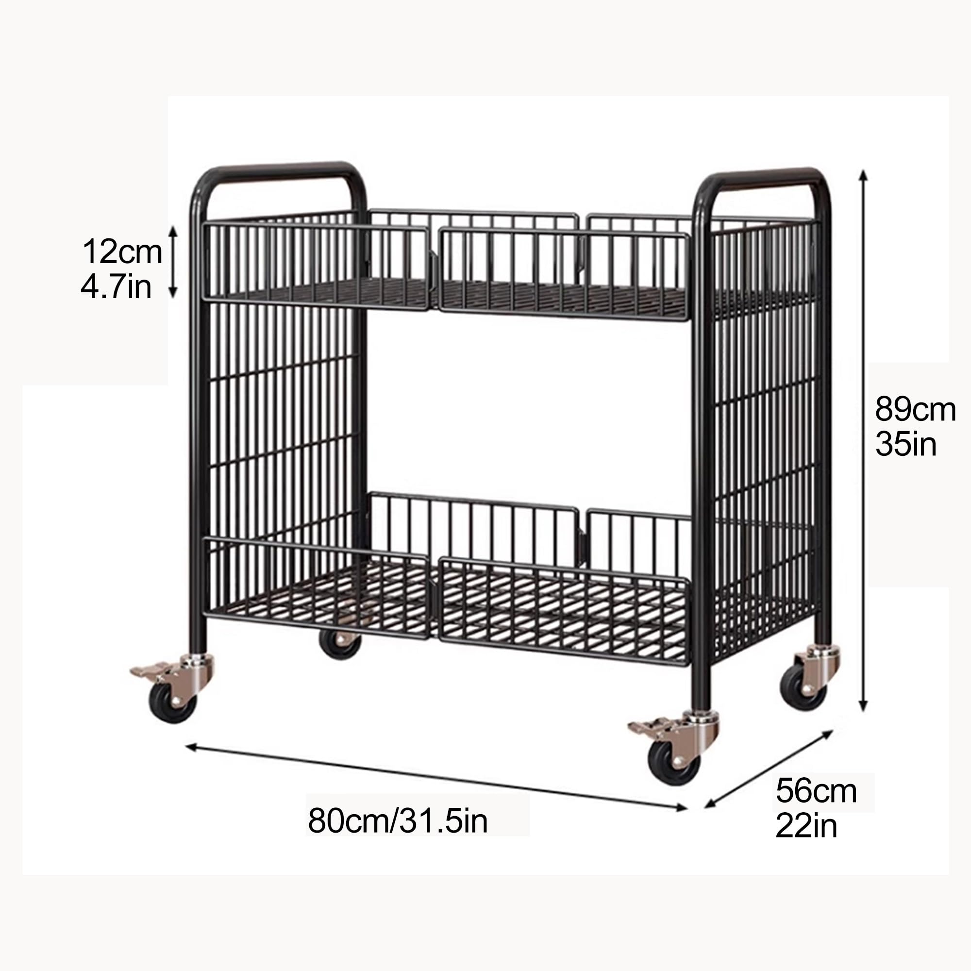 Tragbarer Metall-Klappwagen für Lebensmittelhändler – 80 cm le Market Trolley mit Gitter-Panel für Handwerksmessen und Pop-Up-Läden (schwarz, 80 cm)