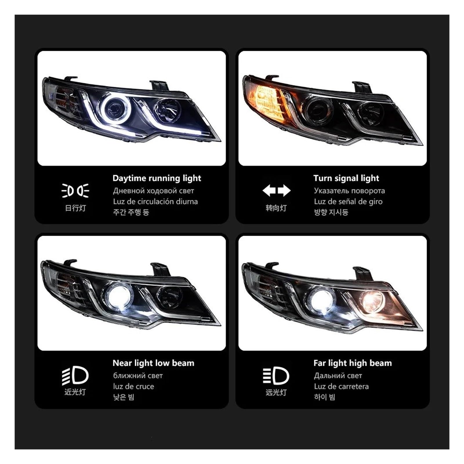 Fanale Anteriore Per KIA Per Forte 2009-2013 Fari Auto DRL Hella LED Bi Xenon Lampadina Fendinebbia Accessori Auto Faro Anteriore
