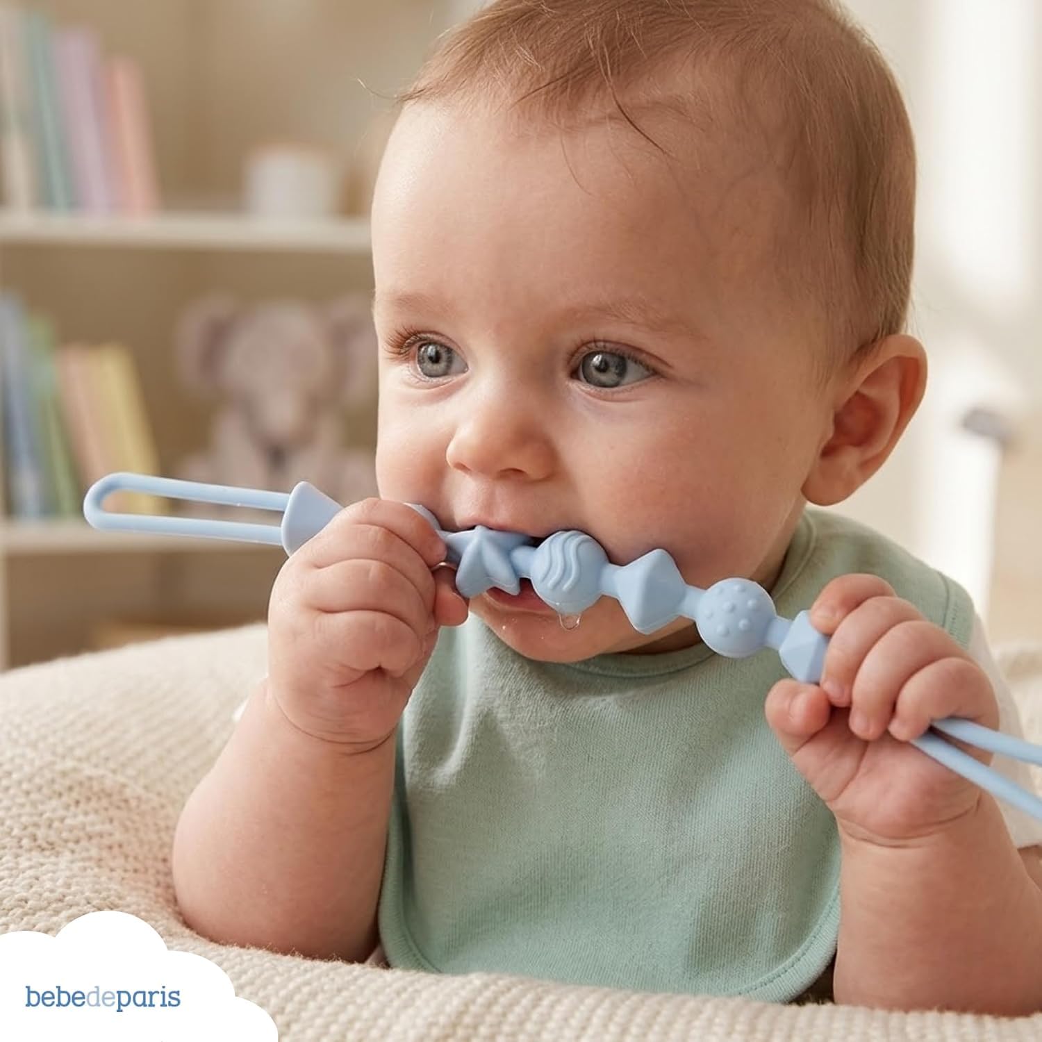 Gâteau à couches avec couche | Couverture polaire et tétine personnalisée + tétine en silicone + 15 couches Moltex | Cadeau pour nouveau-né Baby Shower Naissance (bleu) BebeDeParis