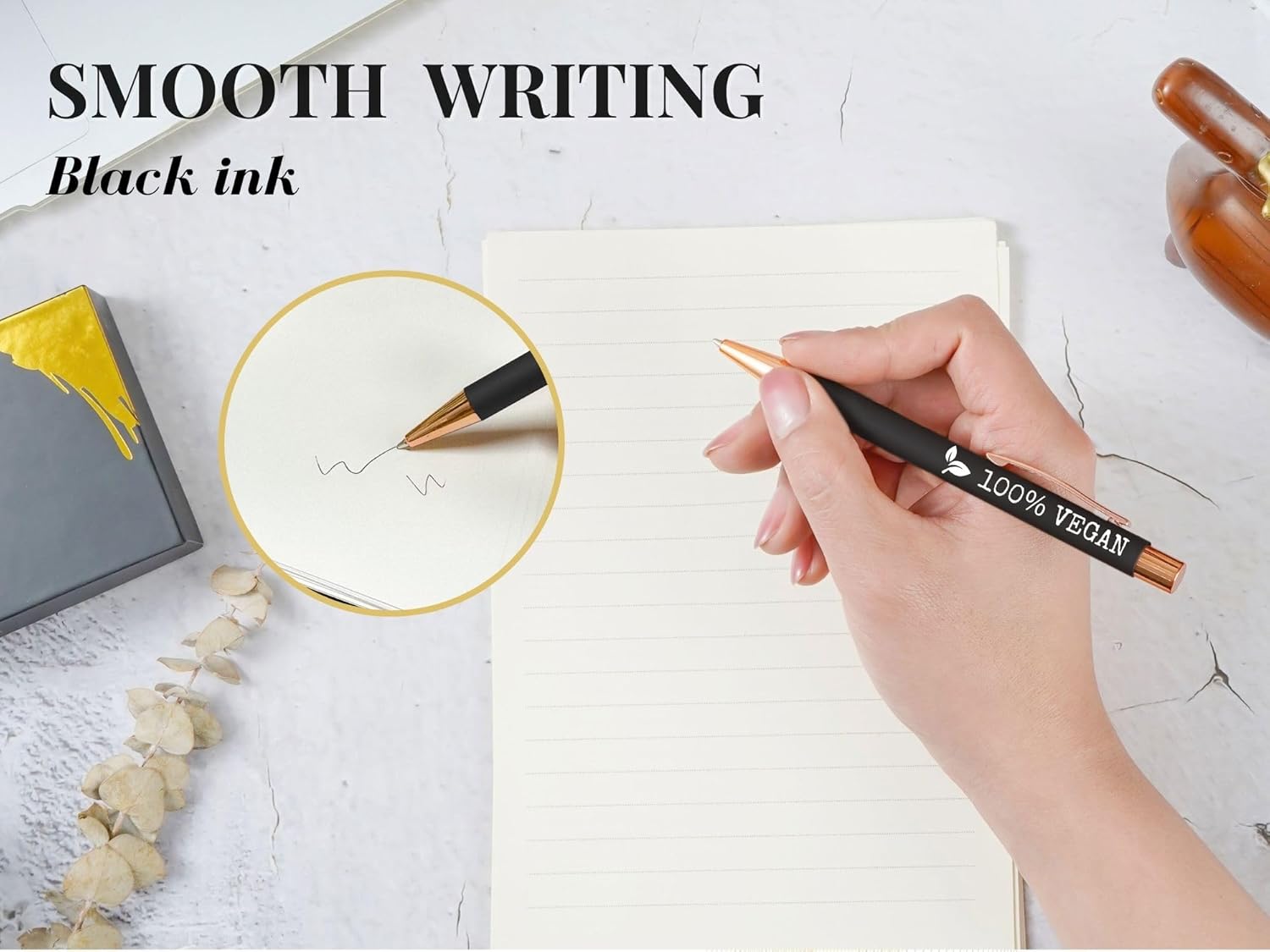 InnoBeta Vegan Gifts, Ballpoint Pen Set of 4, Gifts for Vegans for Birthday Christmas - Image 5