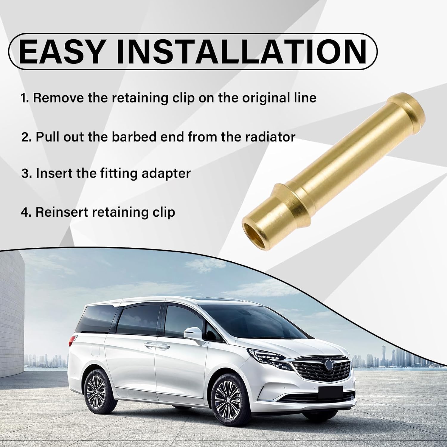 2pcs 397 Transmission Line Fitting, Tube Adapter Replacement for GM 1996-UP for GMC for Chevy Chevrolet Transmission cooler Installation