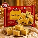 CraftVatika Rakhi Gift Hamper for Brother with Soan Papdi, Rakhi Gift Combo Set, Rakhis for Rakshabandhan, Peacock Om Rakhis Set of 2 for Brother Boy Bhaiya Man Bhai, Raakhee with Sweets Card & Tilak gallery image