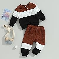 Vista 3 de MERSARIPHY Ropa de bebé para bebé, sudadera de punto para bebé, suéter de punto, pantalones largos, ropa de otoño e invierno