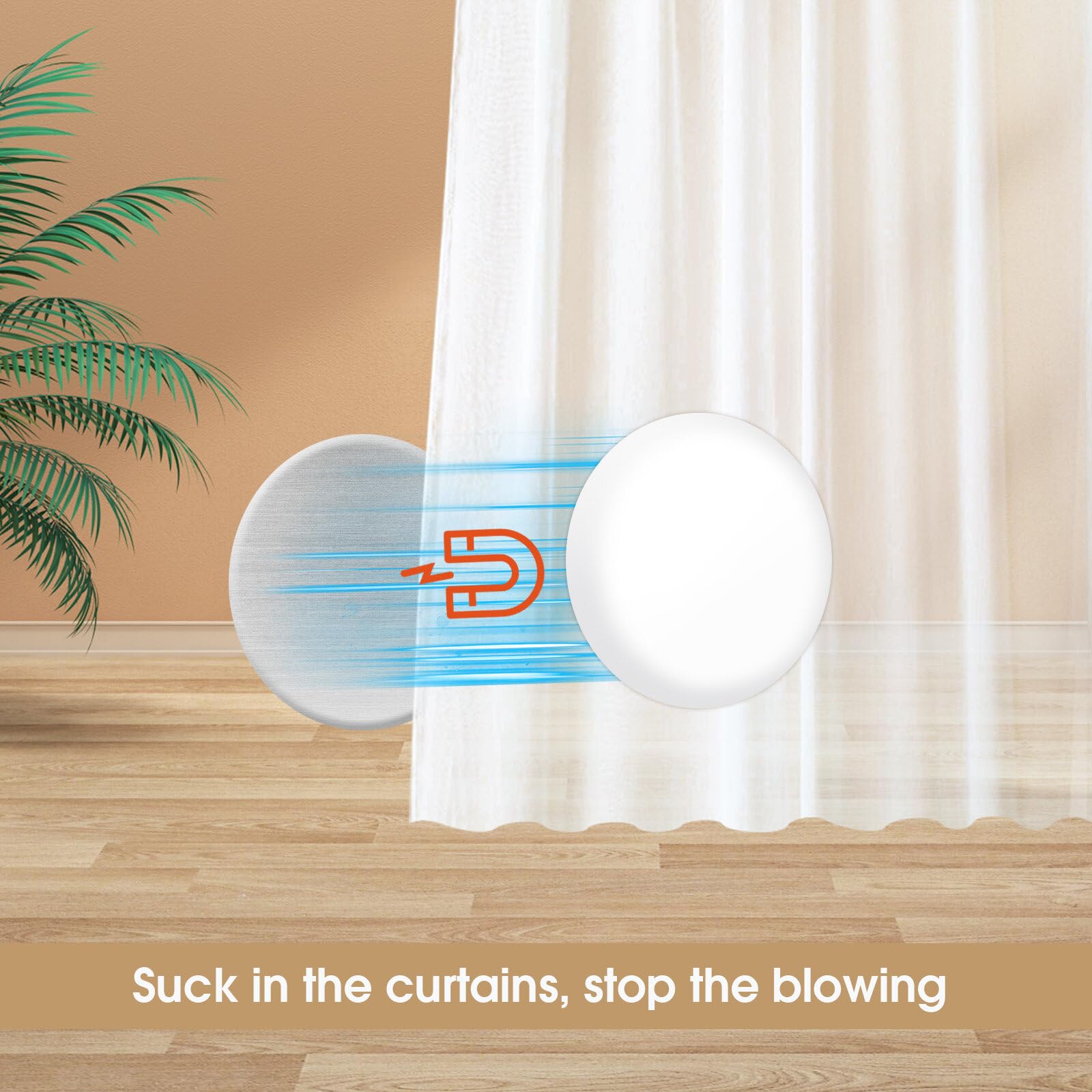 6 Pesi Magnetici Per Tende - Rotondi Nero, Per Doccia, Finestre E Tovaglie, Impermeabili - Foto 5