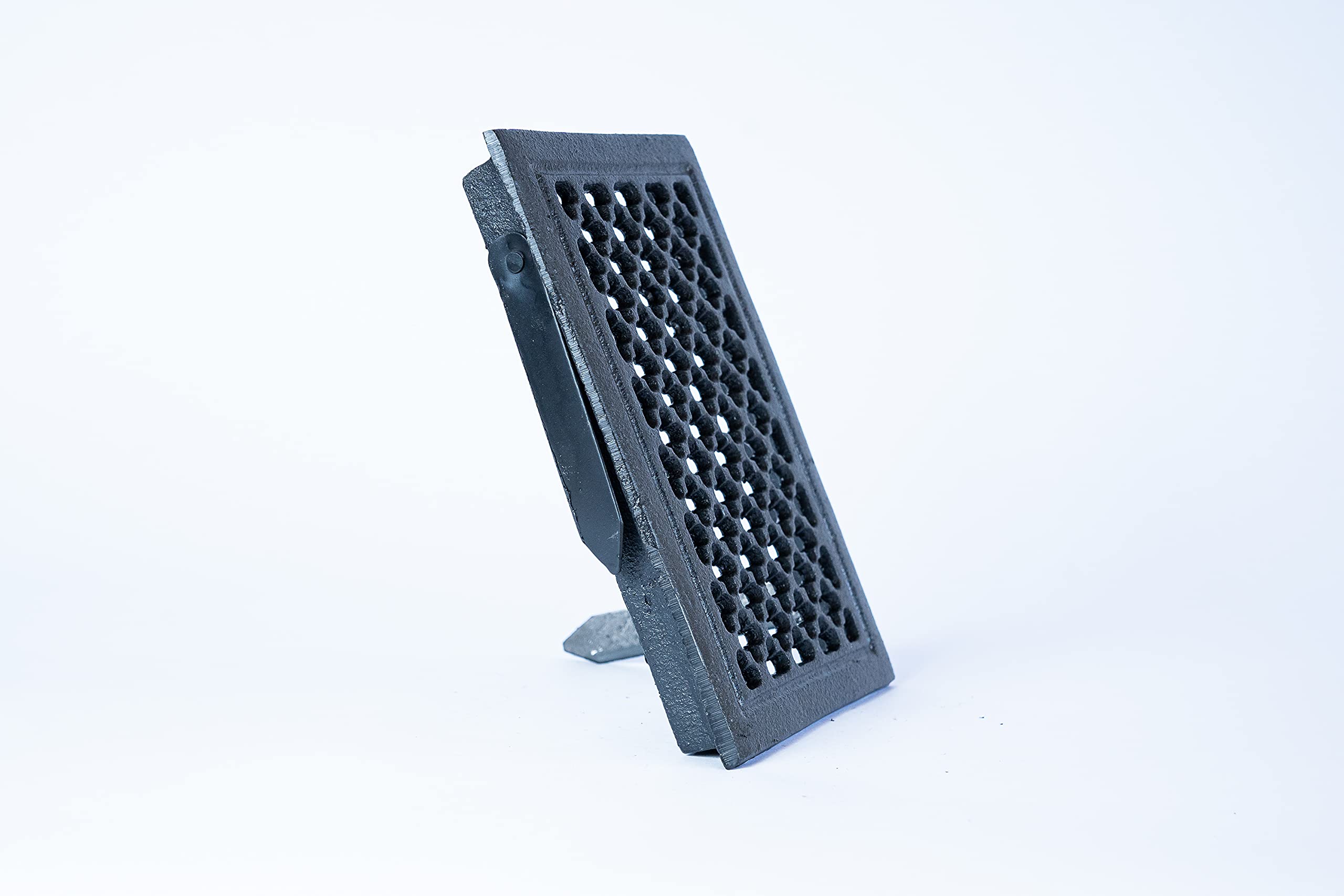 Euro Sezam - Rejilla de ventilación de hierro fundido - 210 mm x 145 mm - Color resistente al calor - Color negro