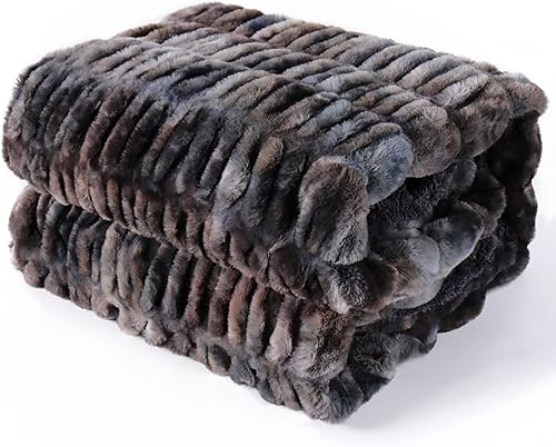 lifein Manta de piel sintética para sofá, manta de felpa negra súper suave de Navidad, acogedora manta gruesa y esponjosa de invierno, cómoda manta disponible en Yaxa Peru