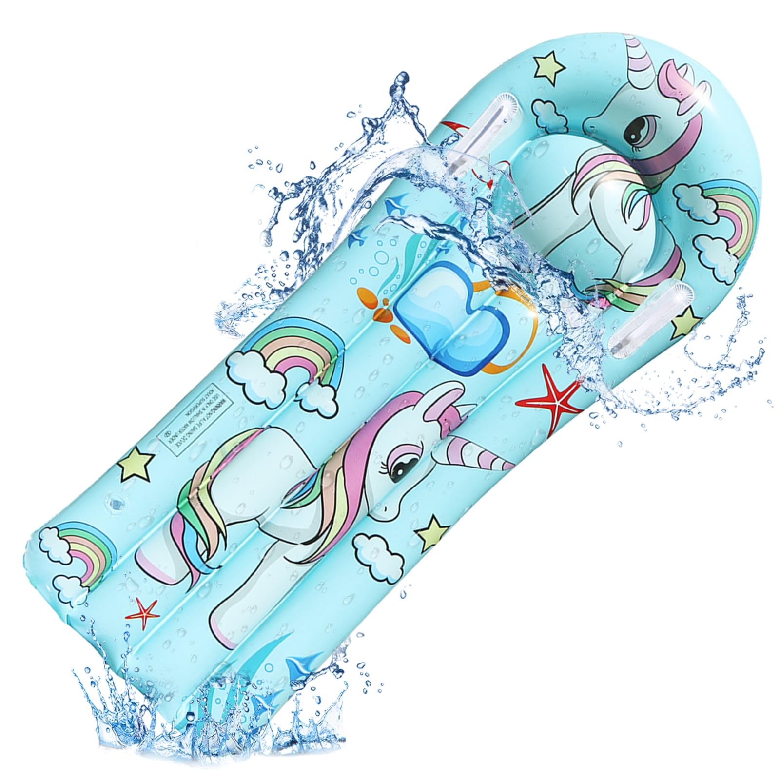 Tabla Surf Niño Hillylolly Tabla Bodyboard Niño con Asas, Tabla Bodyboard Infantil, Tabla Surf Niños Playa para Toboganes de Agua, Colchonetas de Esquí Acuático, Fiestas Piscina