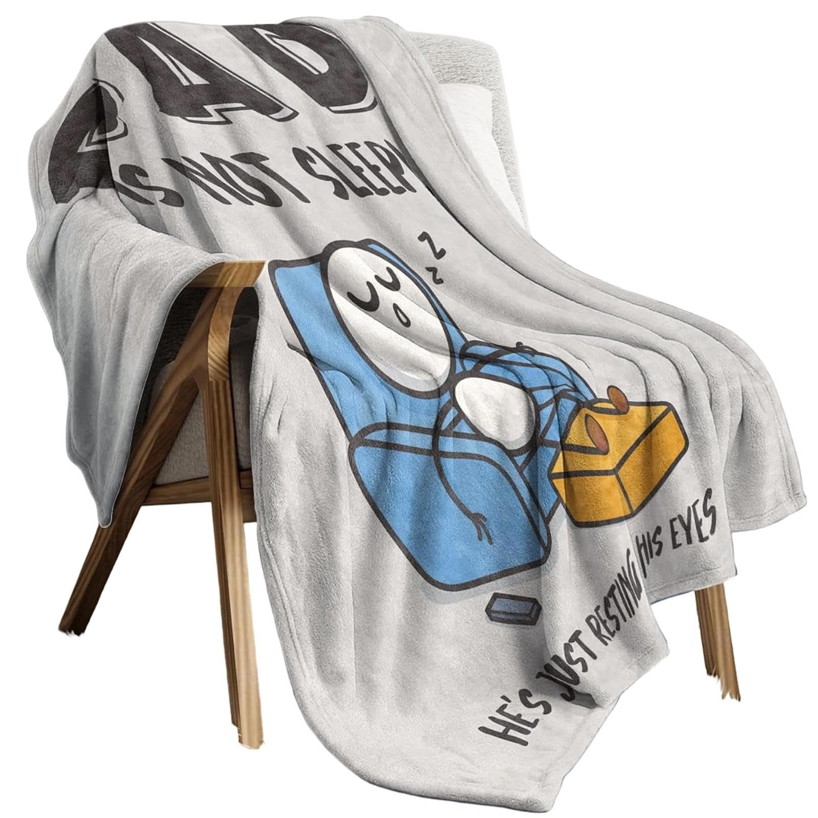 Plaid humour papa couverture drôle jeté canapé homme grand-père lit chambre
