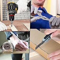 Vista 7 de Juego de herramientas de taladro compacto sin escobillas, caja de herramientas de taladro inalámbrico de 60 N.m 20 V con 2 baterías, juego combinado