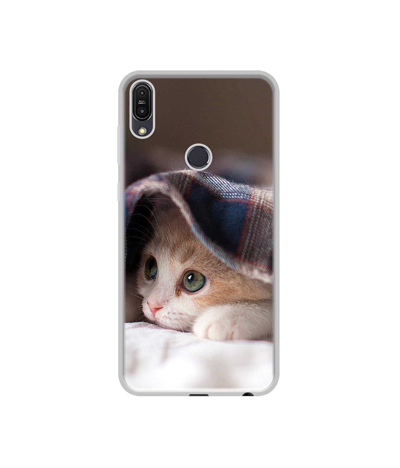 Solimo Plastic Designer Sleepy Kitten Uv Printed Soft Back Case Backcase for Mobile Cover for Asus Zenfone Max Pro M1, Multicolor