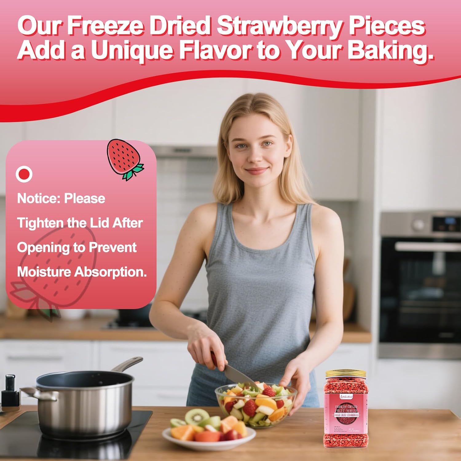 Freeze Dried Stberries Pieces, / Freeze Dried Fruit,