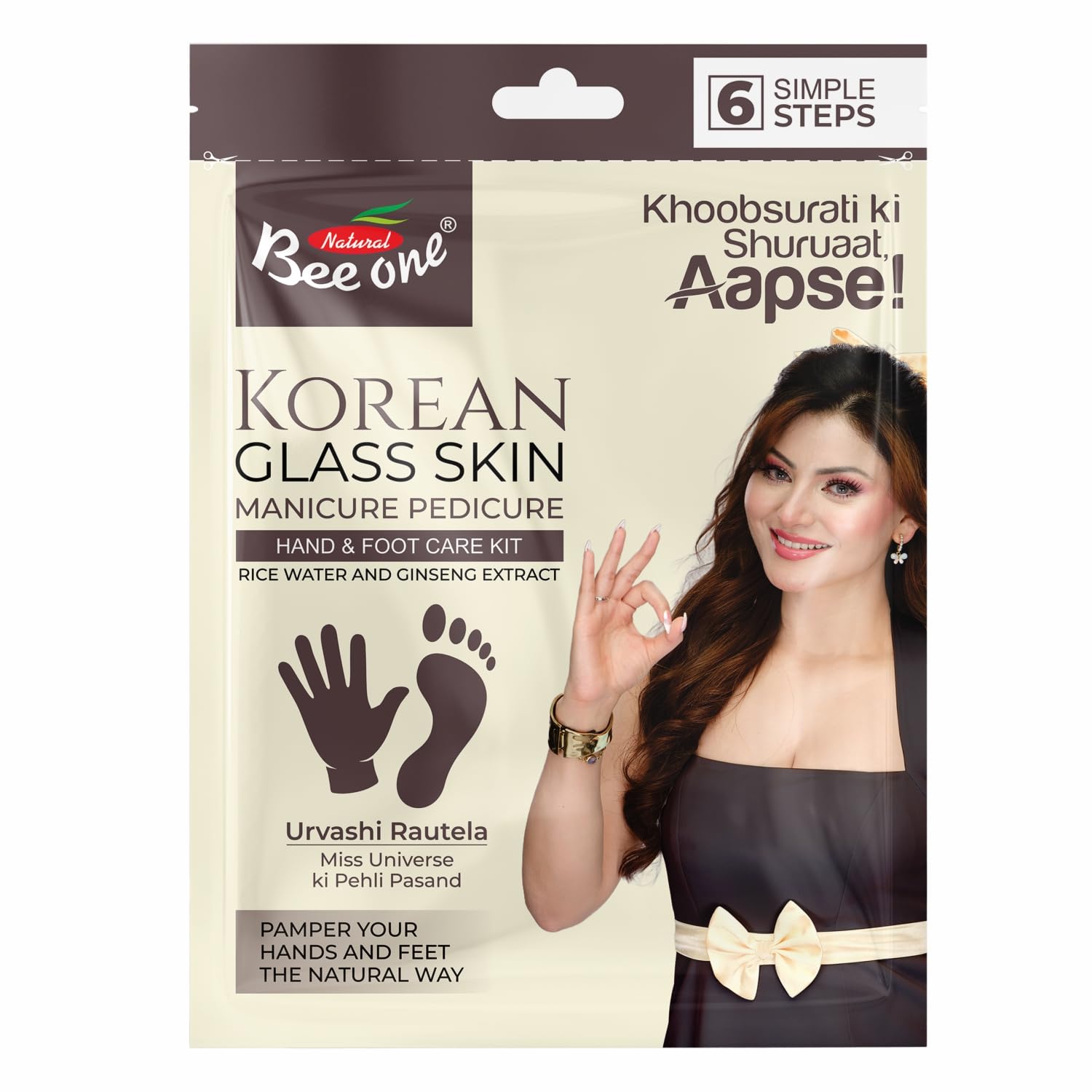 Beeone Korean Glass Skin Manicure & Pedicure Kit with Rice Water & Ginseng Extract, 60g | Exfoliating Hand & Foot Care Treatment for Smooth, Soft & Radiant Skin | Suitable For All Skin Types-image-24