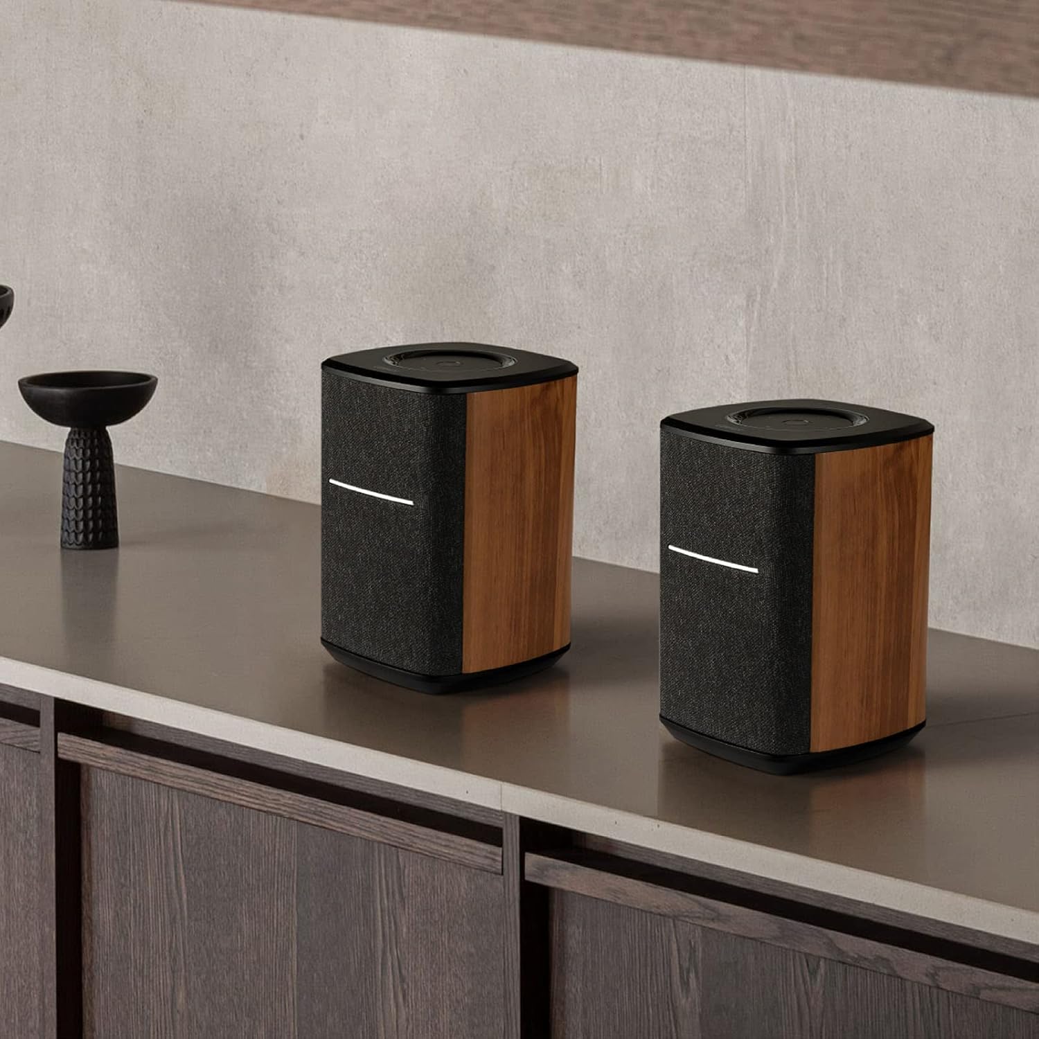 Edifier WiFi Smart Speaker Bundle Without Microphone, Compatible with Alexa, Supports AirPlay 2, Spotify Connect,Tidal Link 40W RMS One-Piece Wi-Fi and Bluetooth Sound System