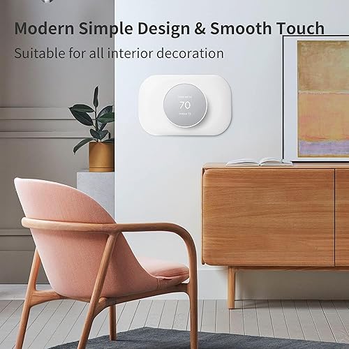 Miniatura 9 de Petrichor Cubierta para placa de pared, compatible con el accesorio de termostato Google Nest 2020, kit de molduras, fácil instalación, nieve