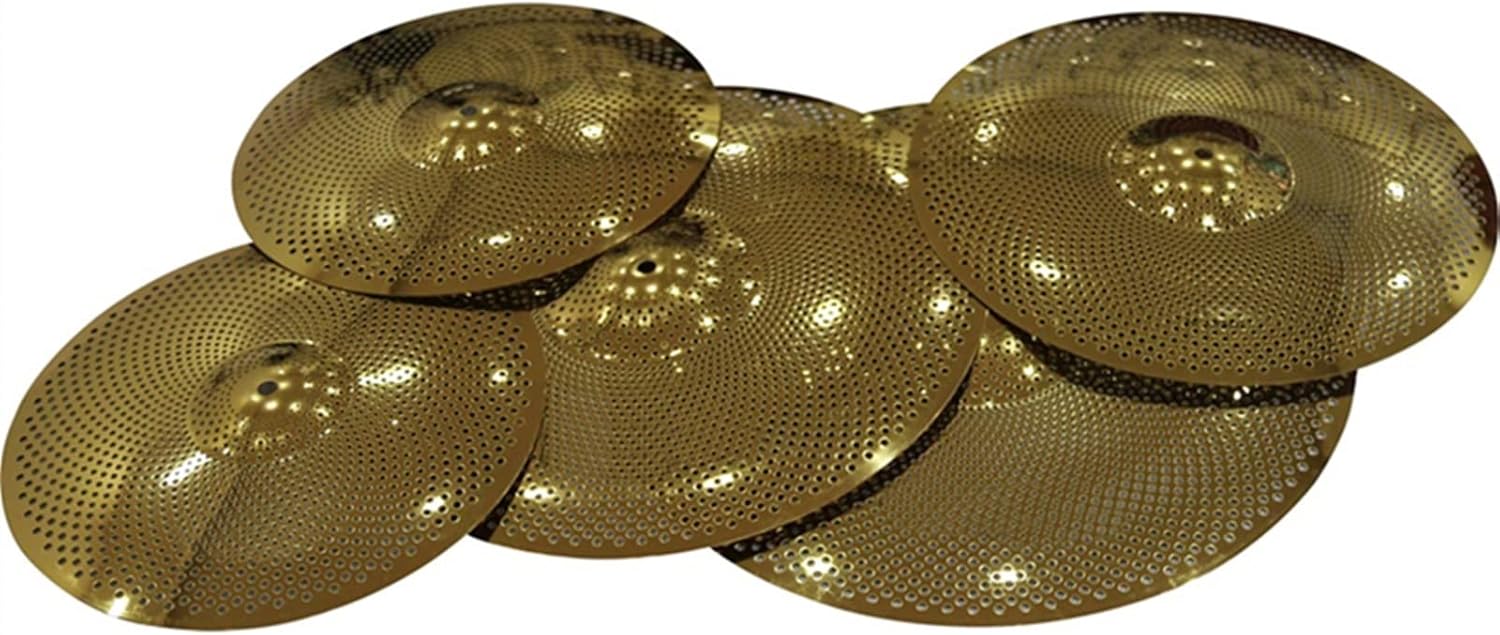 Golden Color Low Volume Cymbals Set 5 Pieces Cymbal Set
