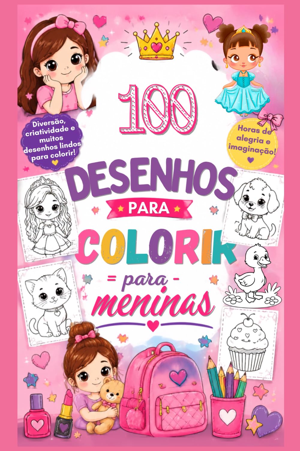Livro Colorir para Menina: desenhos para menina colorir