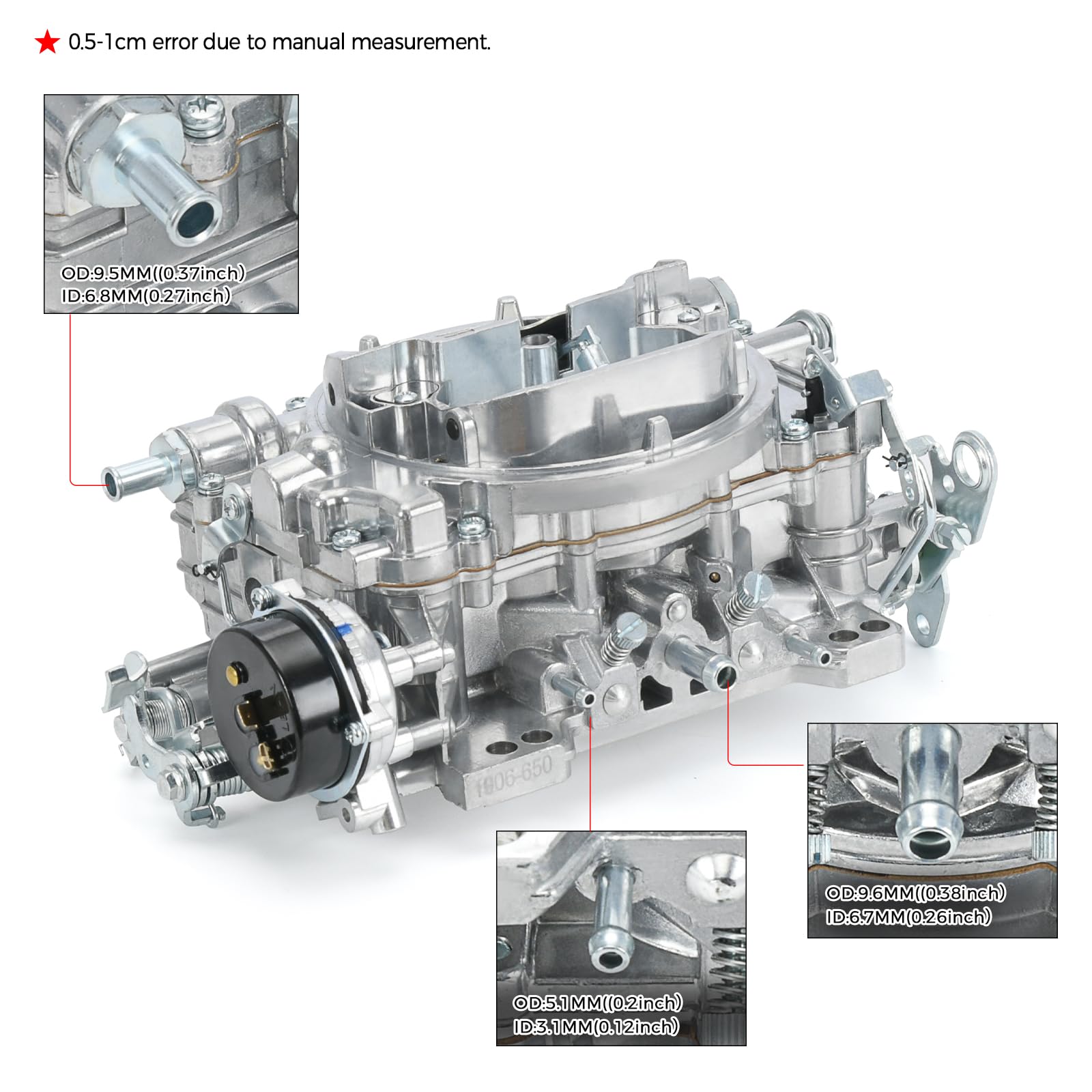 Amazon.com: Carburetor 1906 AVS2 650 CFM 4-Barrel Carb with