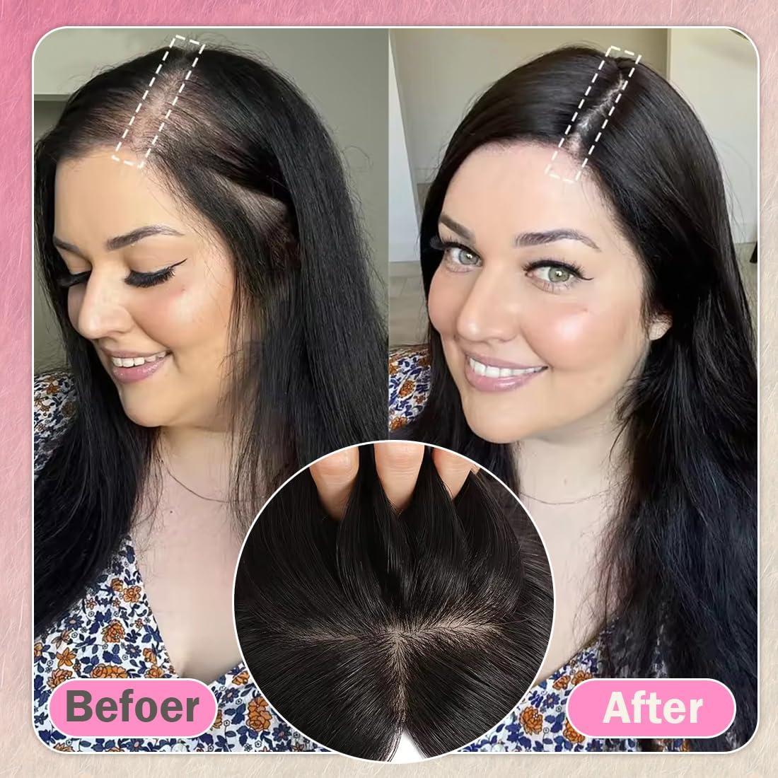 Postizos de Pelo Humano Marrón Claro 360° Cobertura Clip On Pony Para Mujeres Flecos Wispy Pony Cabello Para Cabello Fino