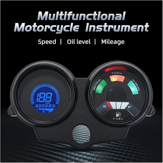 Motorcycle Dashboard Speedometer Km H Odometer Meter N Gear Fuel Level Gauge Instrument For Hon&da XR250 XR CRM 250 BAJA250 Digital Gauge