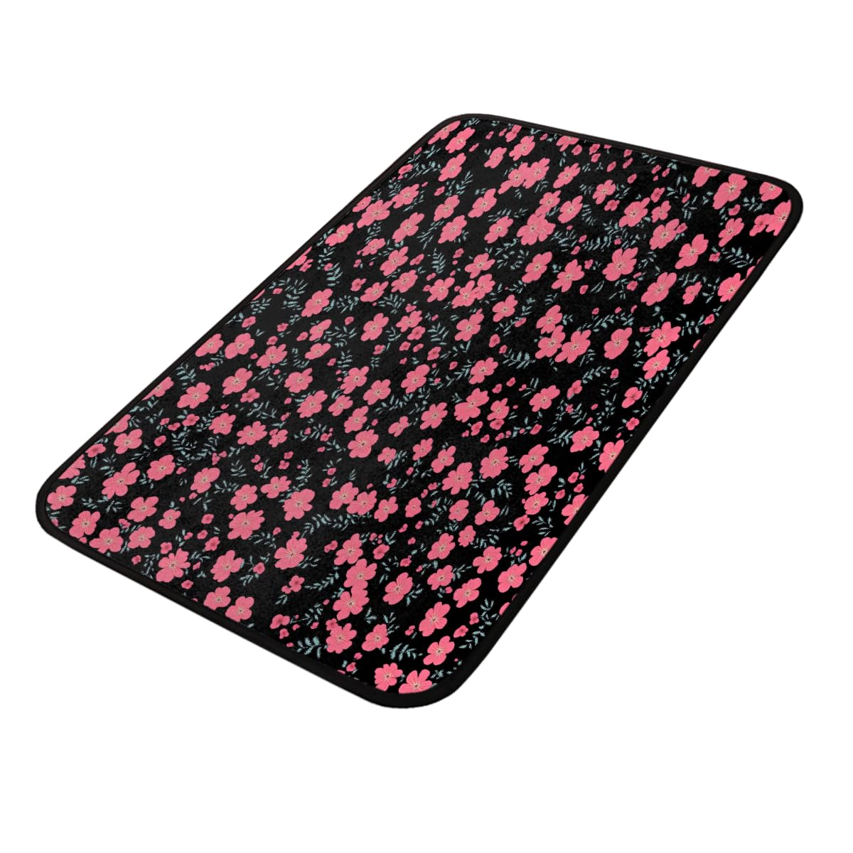 Paillasson motif floral 100 x 50 cm pour entrée de maison