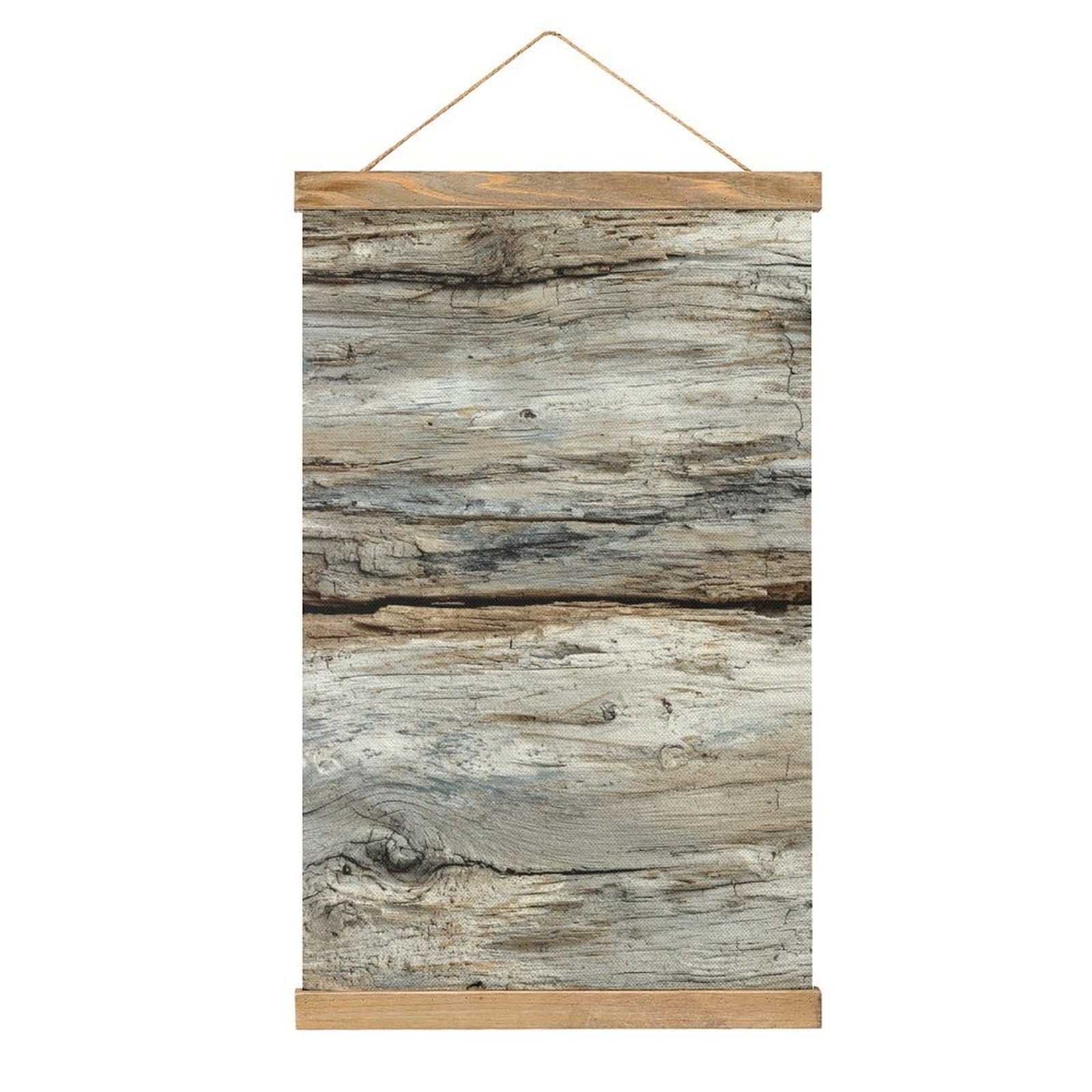 Jubonexis White Washed Wood with Minimal Grain Canvas Painting Wood Frames Poster Hanger Hanging Picture Kit Wall Art