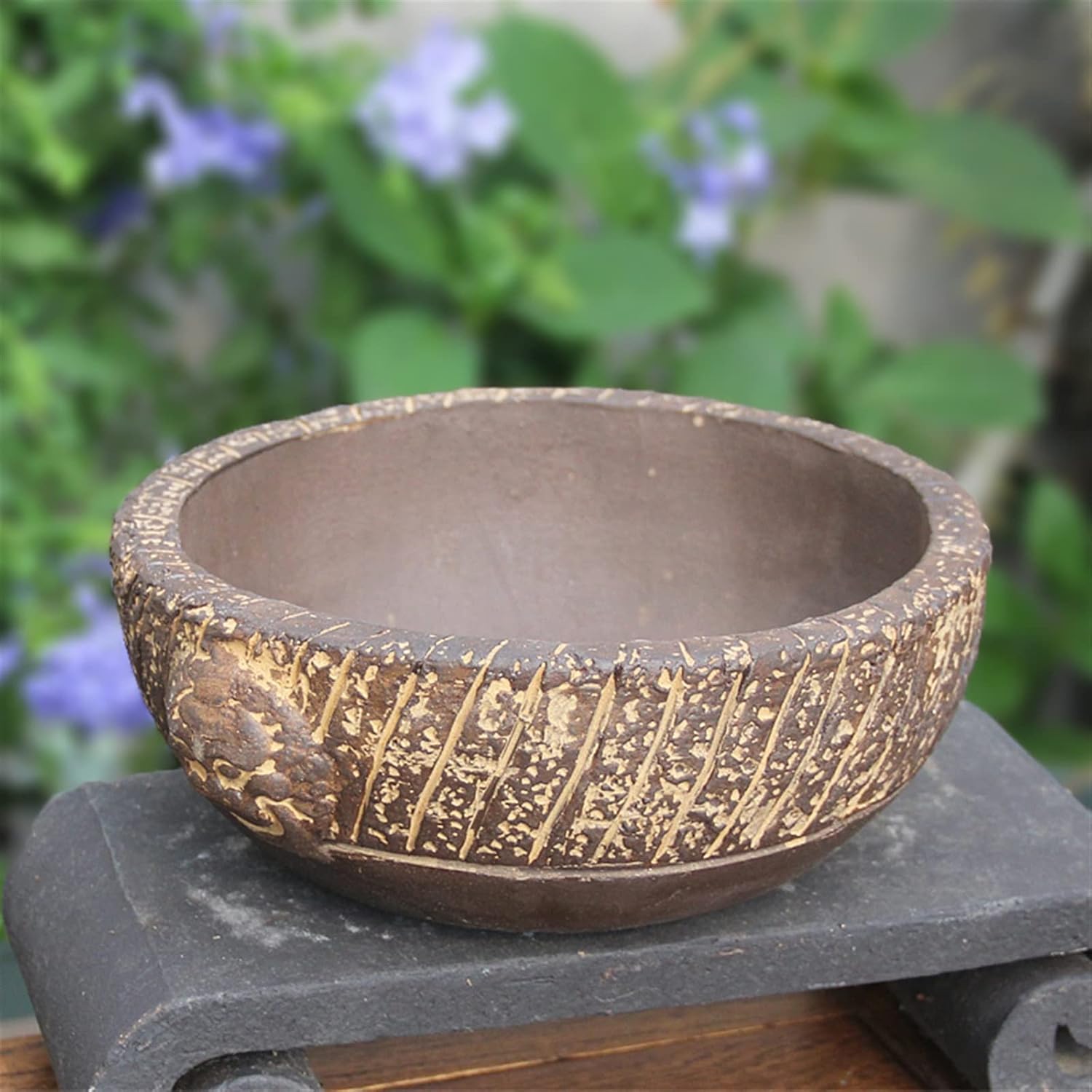 テラコッタ　プランター　植木鉢　 ヴィンテージ　フリル　ウェーブ　リボン　3個 テラコッタ プランター 植木鉢 ヴィンテージ テラコッタ プランター