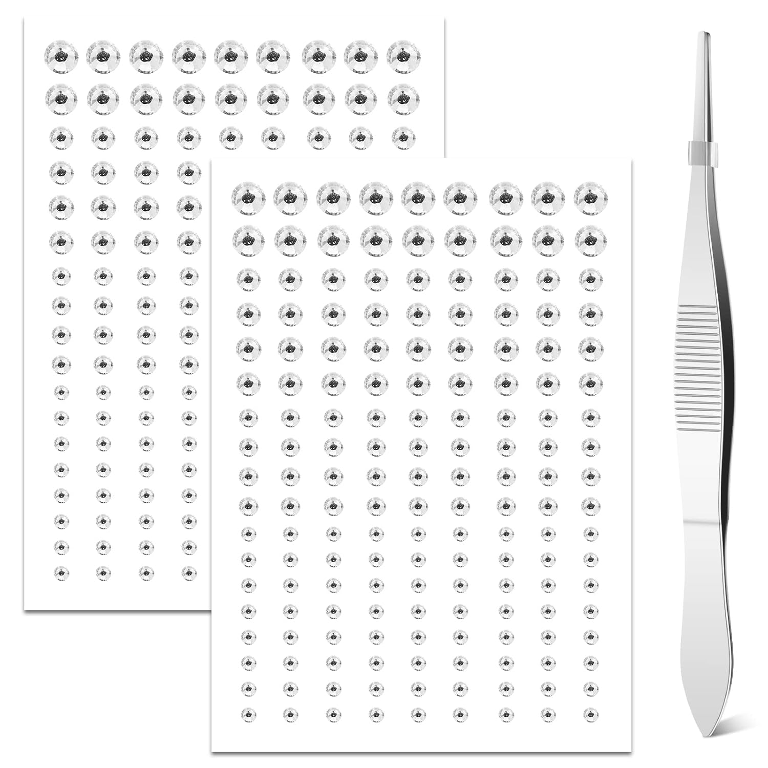 cobee Eye Face Gems,2 Sheets Face Jewels Rhinestones