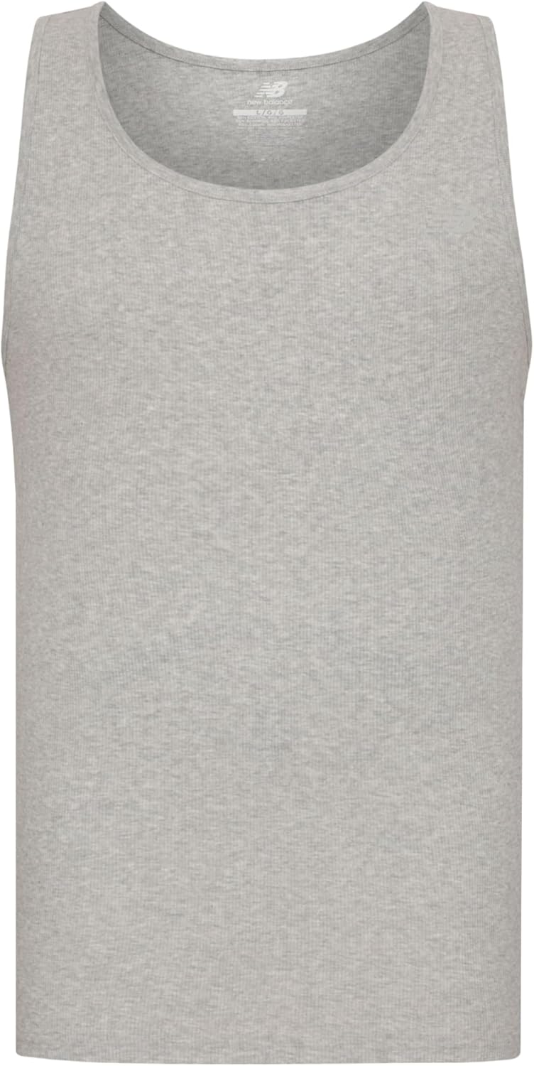 New Balance Men's Cotton Performance Rib Tank Top (Pack of 4) - Image 3